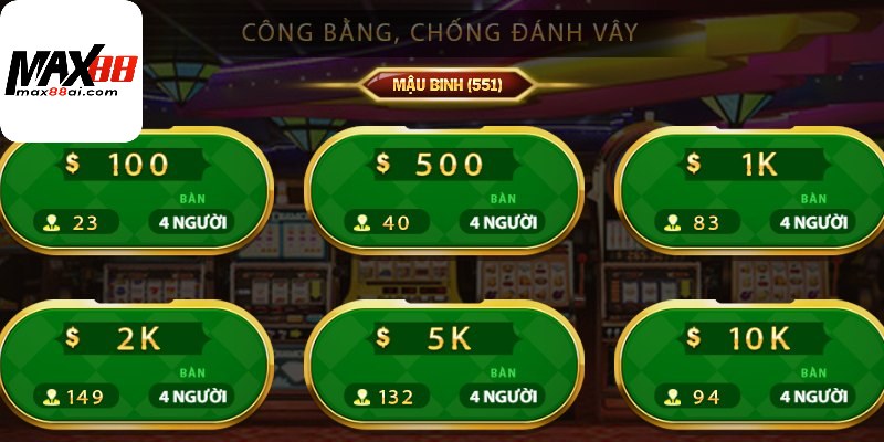 Game bài Max88 là lựa chọn đáng thử hàng đầu